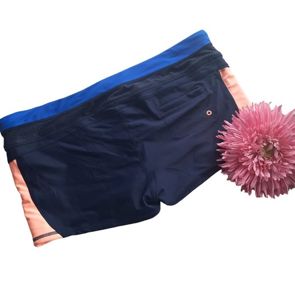Athleta Swim Athleta Swim Boy Shorts Navy Peach Beach Pool Swim